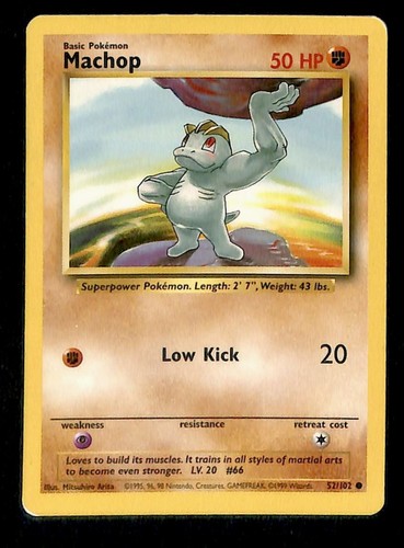 Machop base set 1999 - machop, unlimited
