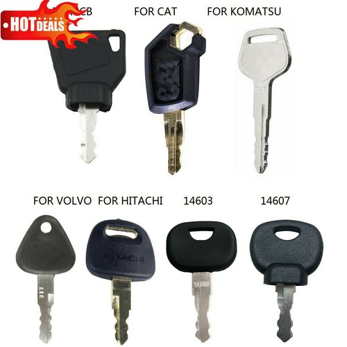 Key set plant excavator - key,