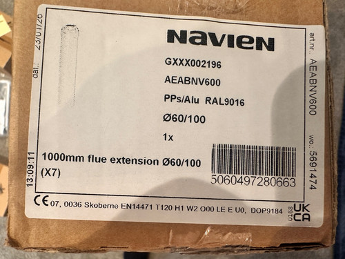 Navien 1000mm flue - 1000mm, 1m