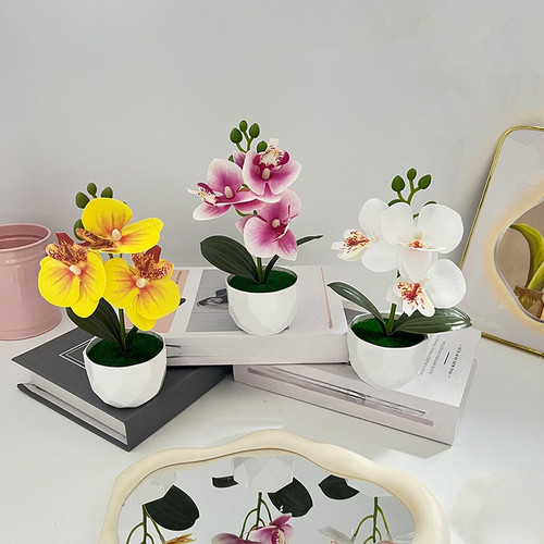 Lightweight plastic orchid - plastic,