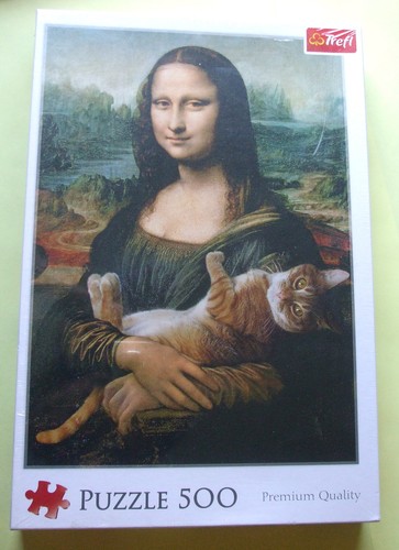 Quirky ginger cat mona lisa - quirky,
