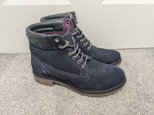 Navy leather lace women s - leather, women's