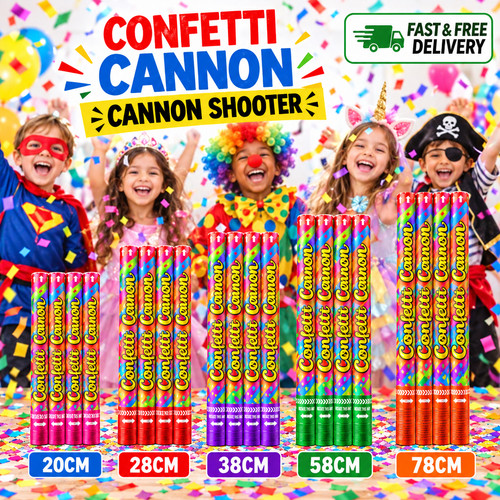Party cannons push - push, poppers