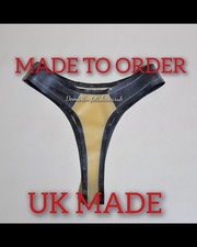 Thong Transparent Black rubber