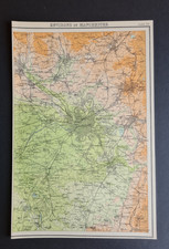 Antique 1898 Map - Environs of