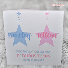 Personalised Twins New Baby