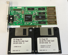 Vintage S3 Graphics S3 VIRGE/DX 2MB EDO RAM Video Card PCI w/ Driver Disks