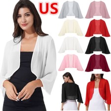 US Women's 3/4 Sleeve Shrugs