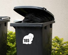 3 x Wheelie Bin Numbers Mini