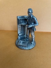 English Miniatures Electrician Fine Art Sculpture Tradesman Pewter Vintage