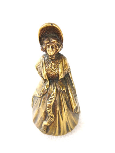 Vintage crinoline lady brass - lady,