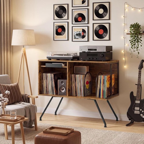 Record player stand cabinet - record,