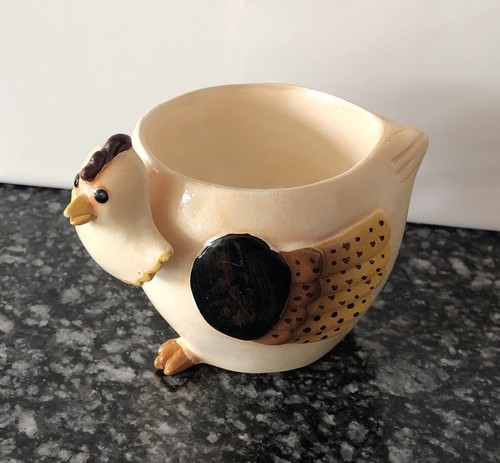 Vintage ceramic chicken egg - chicken,
