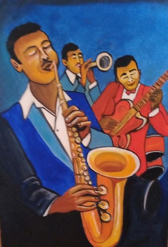 Original painting musicians - original,