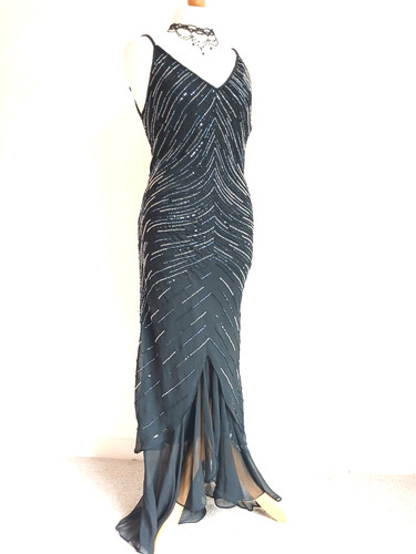 Gothic black maxi dress - gothic,
