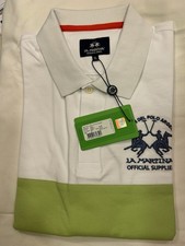 La Martina Buenos Aires Optic White  S/S Regular Fit Cotton Polo Shirt XL