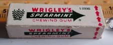 Vintage old Keyring Key Chain plastic Wrigleys Spearmint Chewing gum Chew 