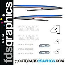 Yamaha 4hp 4 stroke outboard engine decals/sticker kit  
