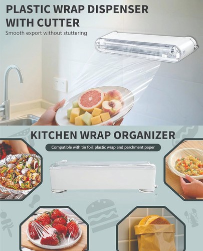 Plastic wrap dispenser - plastic, with