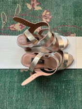 metallic silver Dune sandals