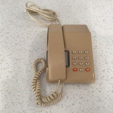 Vintage British Telecom 1980's Beige Viscount Trim Telephone VGC - Untested