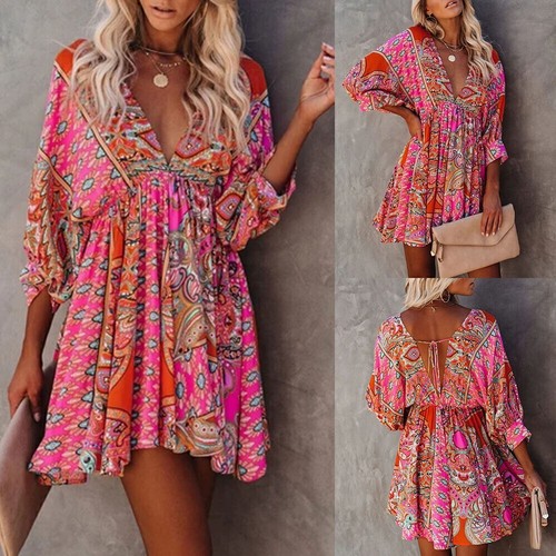 Womens boho floral mini - womens,