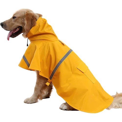 Reflective dog rain coat - reflective,