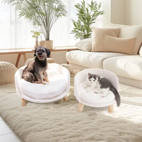 Luxury plush cat - cat, bed