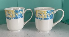 2 x Retro Johnson Brothers Tulip Coffee / Tea  Mug 1990s VGC 