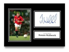 Ronnie Wallwork Signed A4