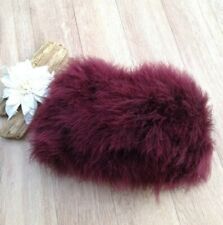 Jasper Conran soft real feather HAT - claret - 