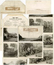 ADVERTISING MIDDX EASTCOTE c1910 SHIP INN RARE LETTER CARD MULTI VIEW + CYCLING