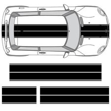 MINI COOPER PIN BONNET ROOF AND BOOT STRIPES VINYL DECALS STICKERS RACING SPORT