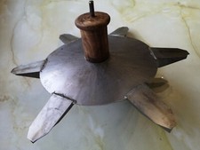 AERO Quality lightweight beveled Seed sower Fiddle metal wheel A with spindle 