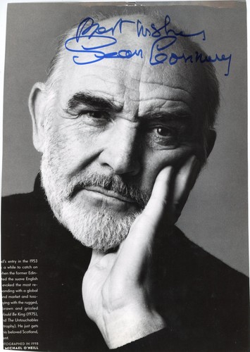 Sean connery signed b w - sean,