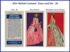 Brooke Bond. ERROR card 24, B19: 'British Costume' (3 scans)