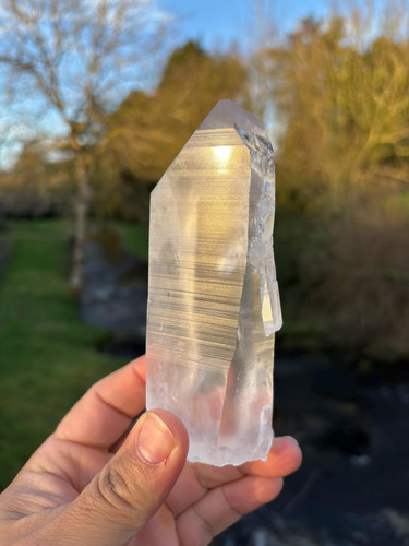 Natural lemurian quartz point - natural,