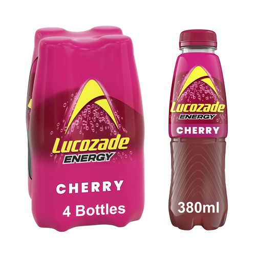 Lucozade energy cherry 380ml - energy,