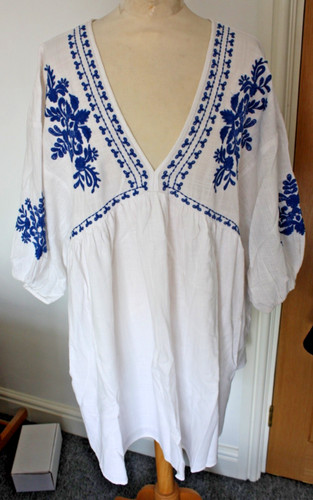 Grecian style white blue - grecian,