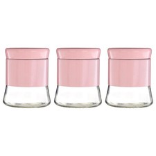 Set of 3 800ml Pink Stainless