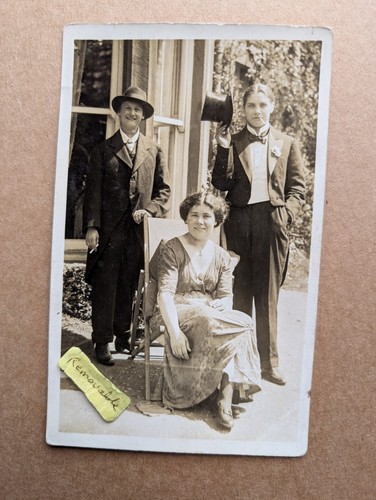 Old photo women dressed men - dressed, as
