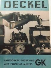 Deckel GK Pantograph Engraving & Profiling Millers 1955