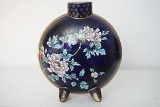 Rare Doulton Lambeth Crown Ware Footed Moon Vase - Floral Decoration - c.1900