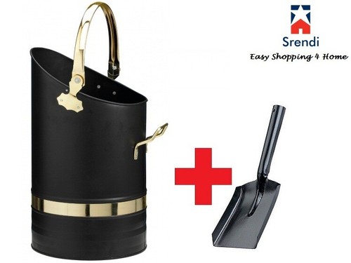Black brass handles coal - 16",