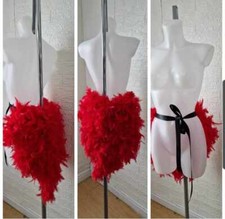 Feather Belt Tail Fan tail back Bustle Boa tutu costume showgirl burlesque