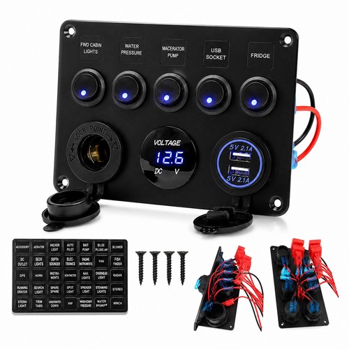 5gang blue led light off - blue,
