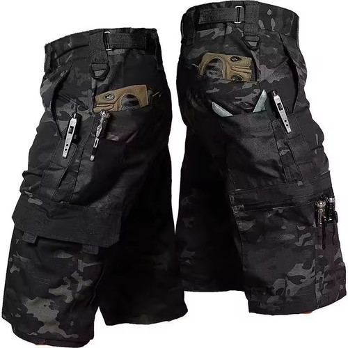 Men military cargo shorts - men's,