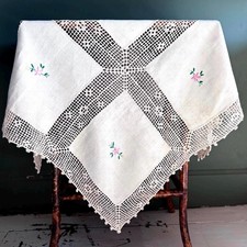 Vintage Linen Tablecloth