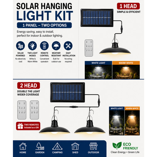 Solar pendant light led - pendant,