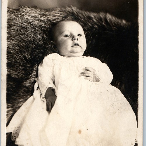 C1910s infant lace christening - c1910s,